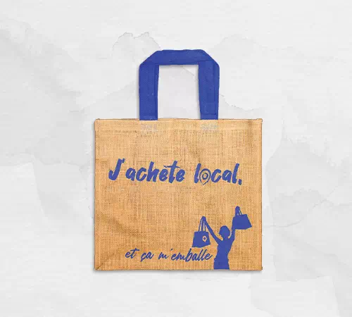 Sac jute imprimé